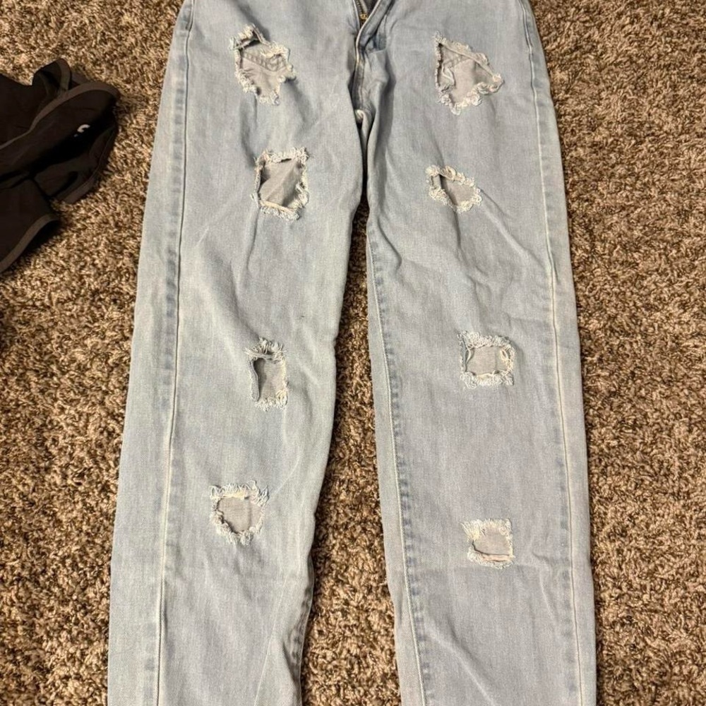 Distressed Light Blue Women's Jeans